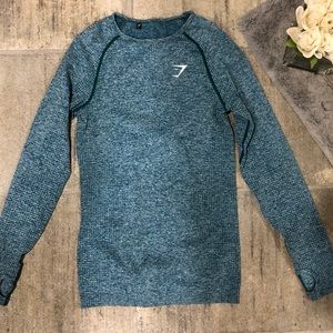 Gymshark seamless long sleeve in teal marl